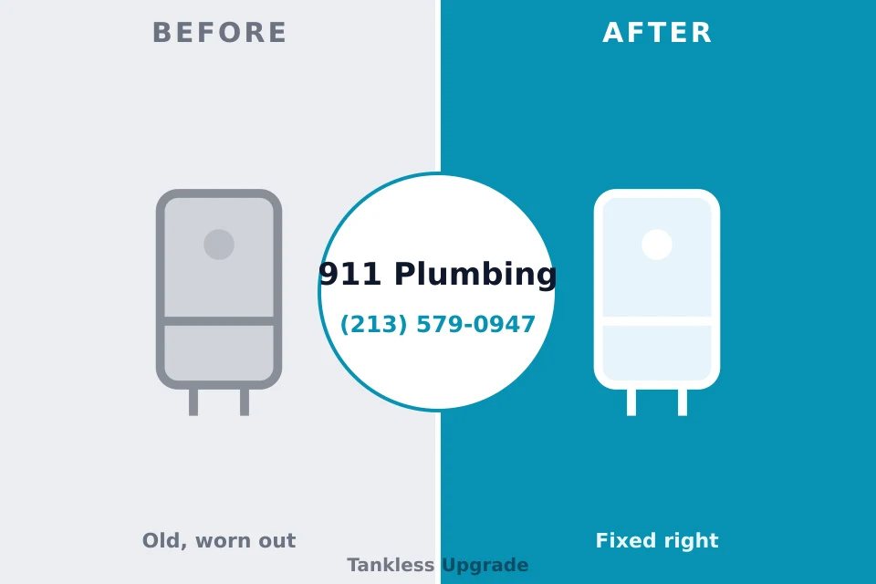 Before and after: plumbing company Westmont, PA